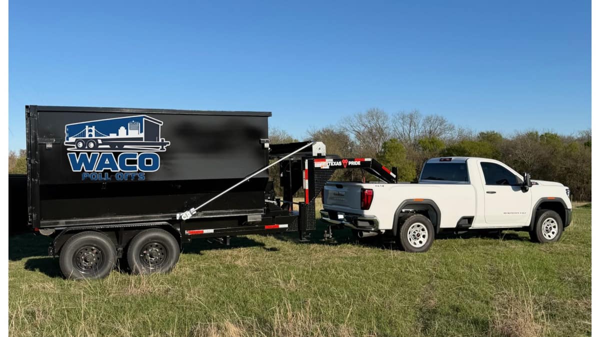 Waco Roll-Offs delivery truck in Waco, Texas
